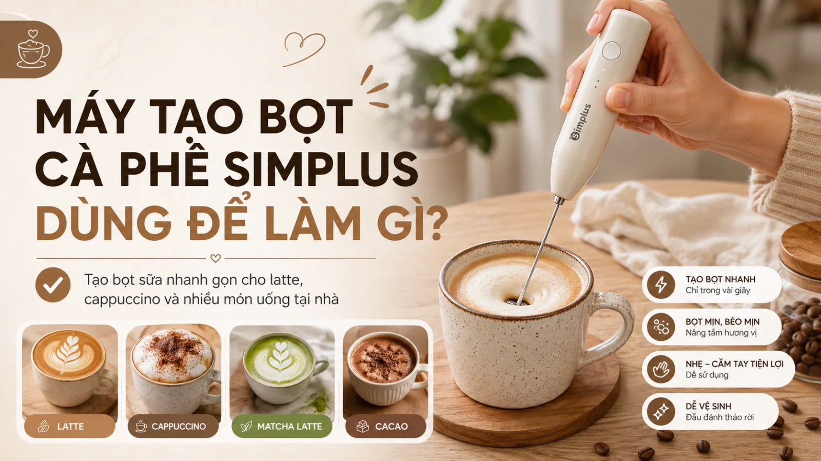 Máy tạo bọt cà phê Simplus có đáng mua? Cách mua trên TikTok Shop tiết kiệm hơn dịp 2/9 - ảnh 6