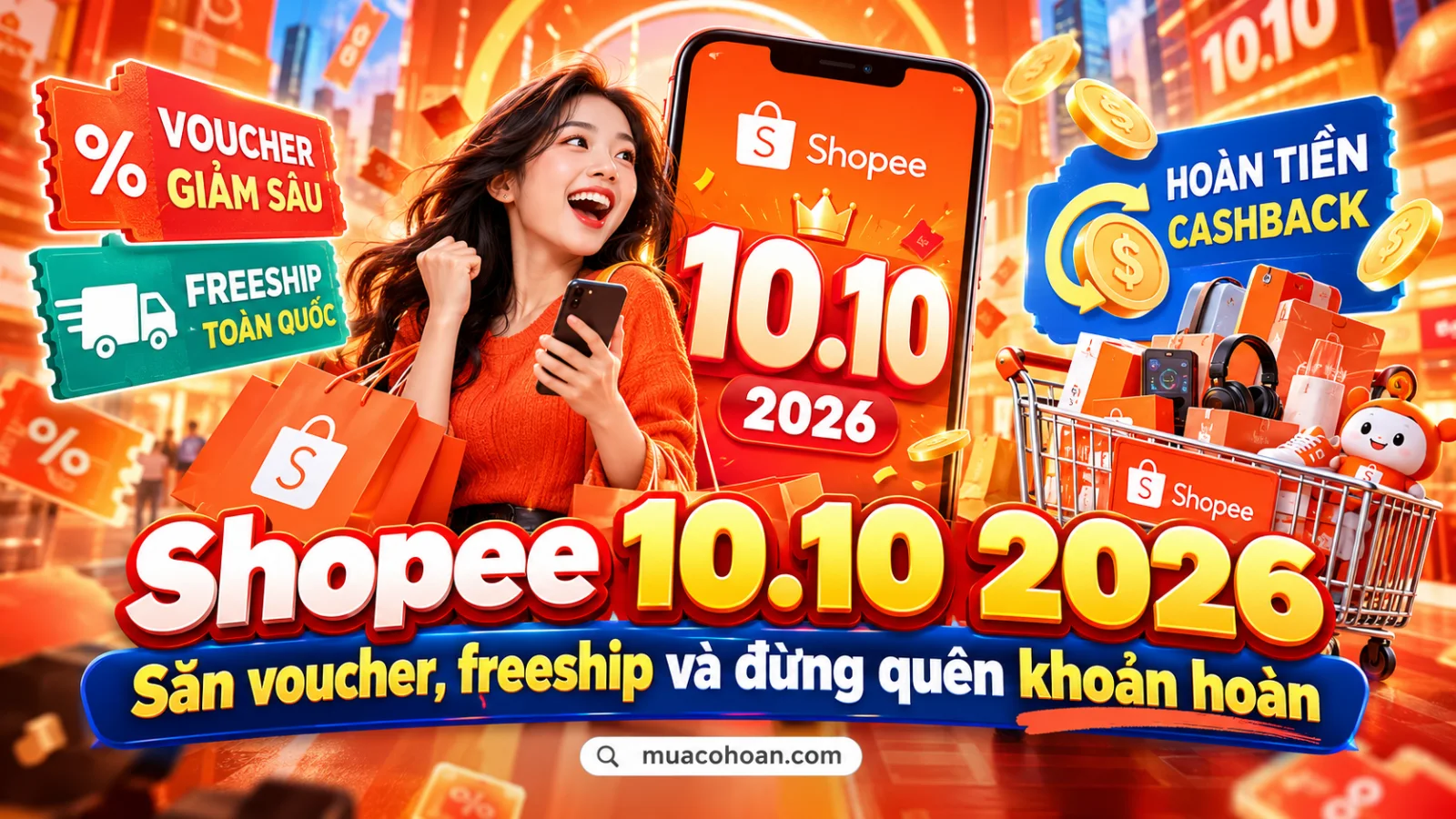 Shopee 10.10 2026 có gì? Săn voucher, freeship và đừng quên khoản hoàn - ảnh 6