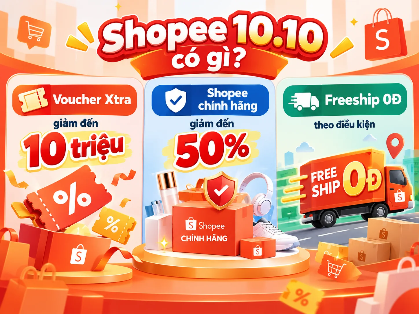 Shopee 10.10 2026 có gì? Săn voucher, freeship và đừng quên khoản hoàn - ảnh 2