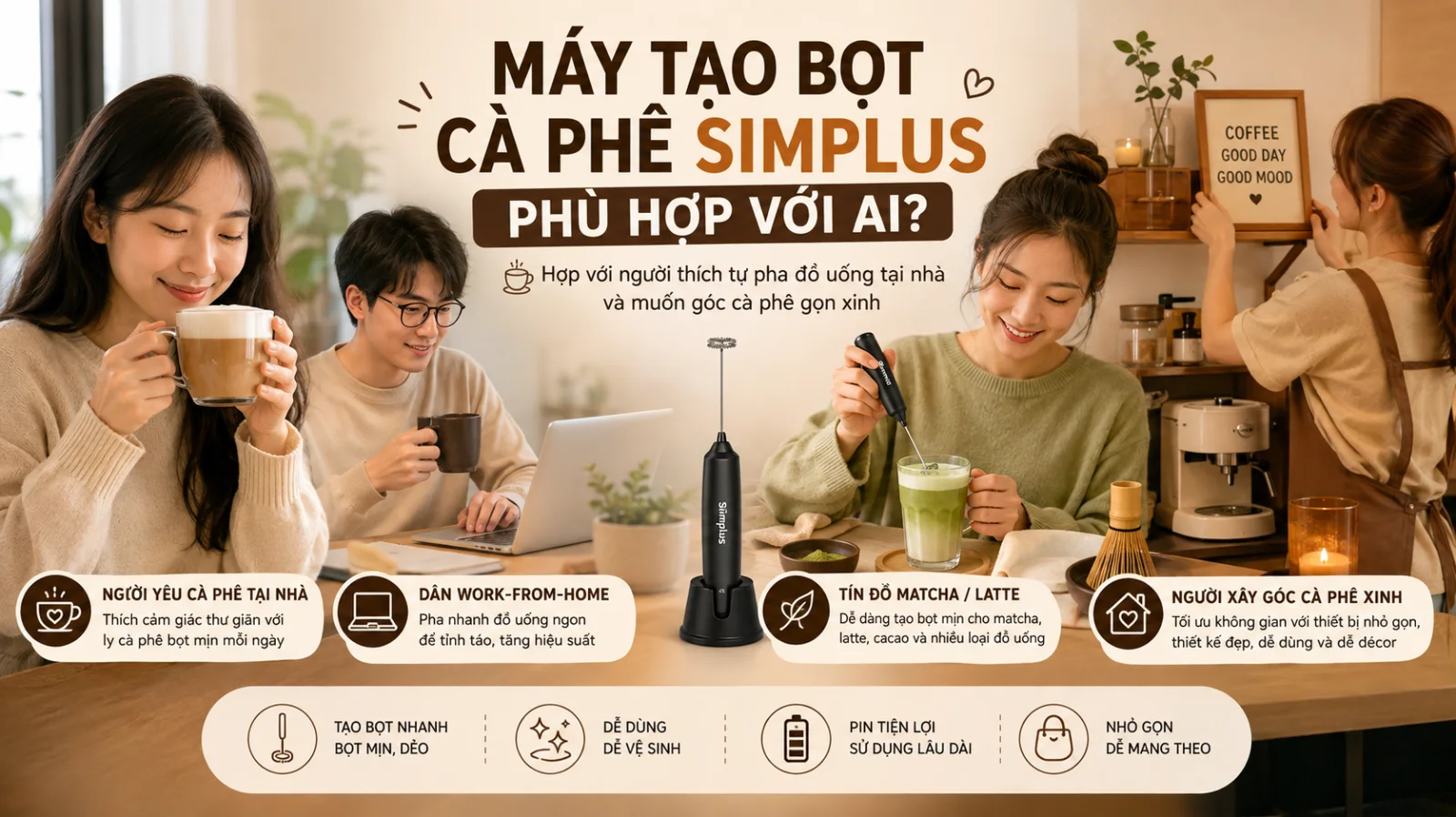 Máy tạo bọt cà phê Simplus có đáng mua? Cách mua trên TikTok Shop tiết kiệm hơn dịp 2/9 - ảnh 5