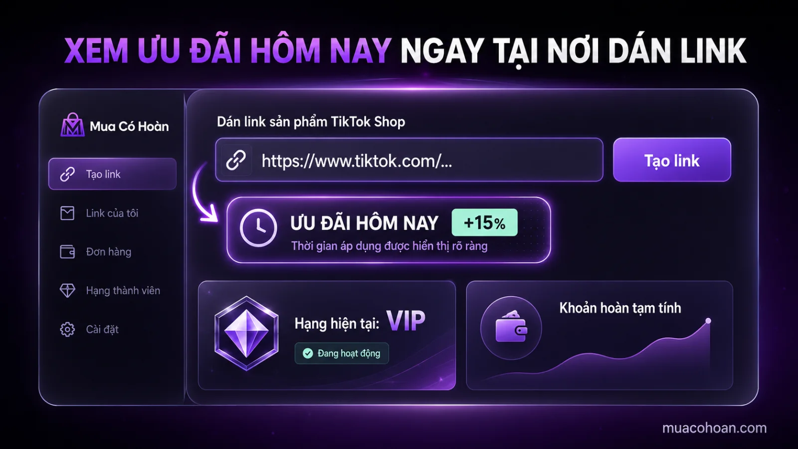 Mua Có Hoàn cập nhật 2026: Hạng thành viên, ưu đãi đến 85% hoa hồng và theo dõi đơn rõ ràng hơn - ảnh 4