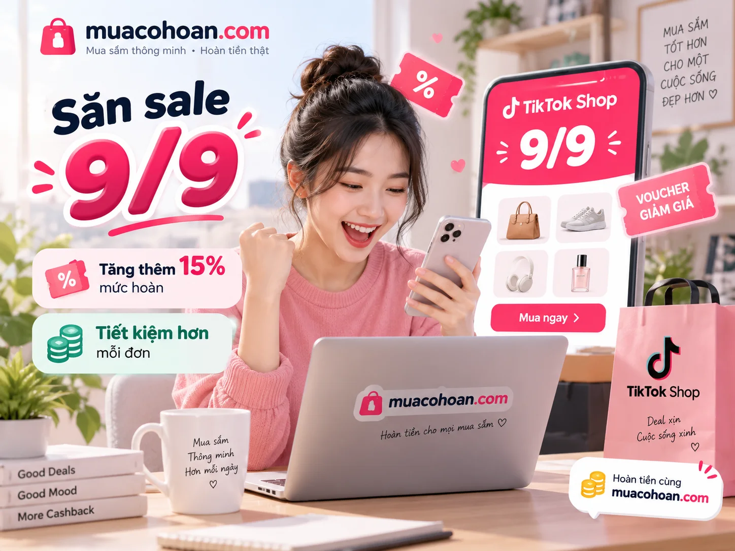 TikTok Shop 9/9: Mua Có Hoàn tăng thêm 15% mức hoàn – Săn sale tiết kiệm hơn