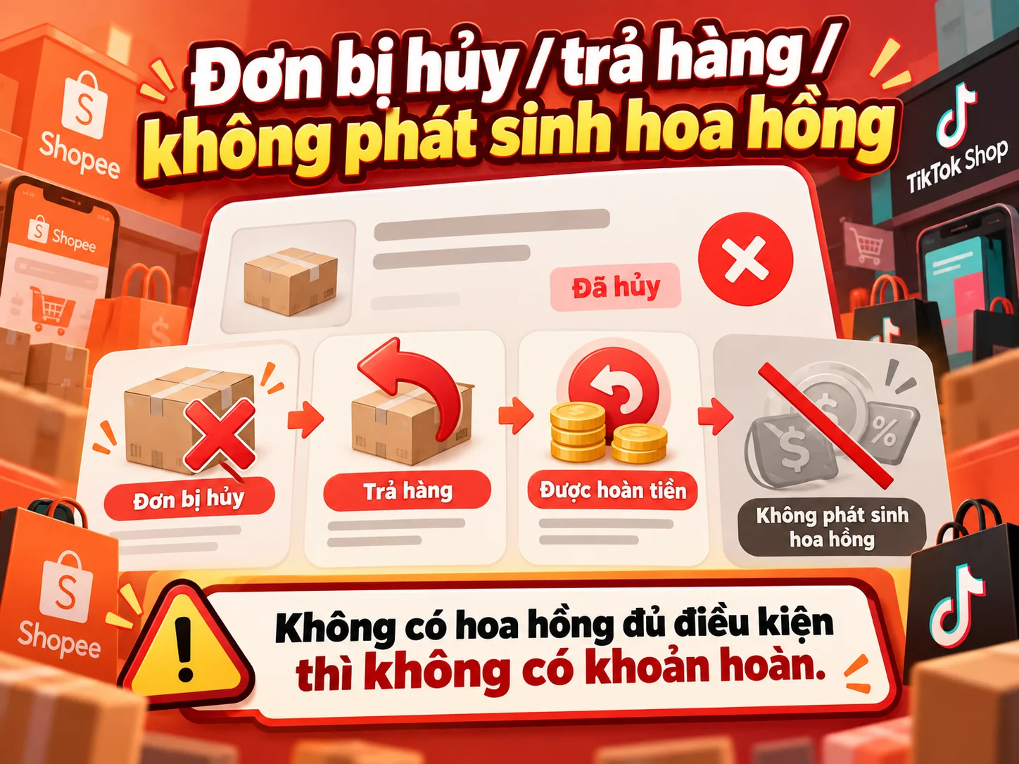 Vì sao đơn Shopee/TikTok Shop không được ghi nhận hoàn tiền? 9 lỗi thường gặp - ảnh 1
